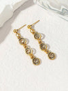 Retro Spiral Swirl Dangle Earrings