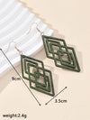 Casual Geometric Wooden Earrings