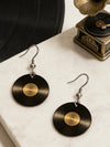 Retro Vinyl Record Drop Earrings