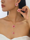 Handmade Orange Floral Jewelry Set