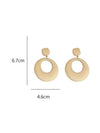 French Retro Cream Circle Earrings