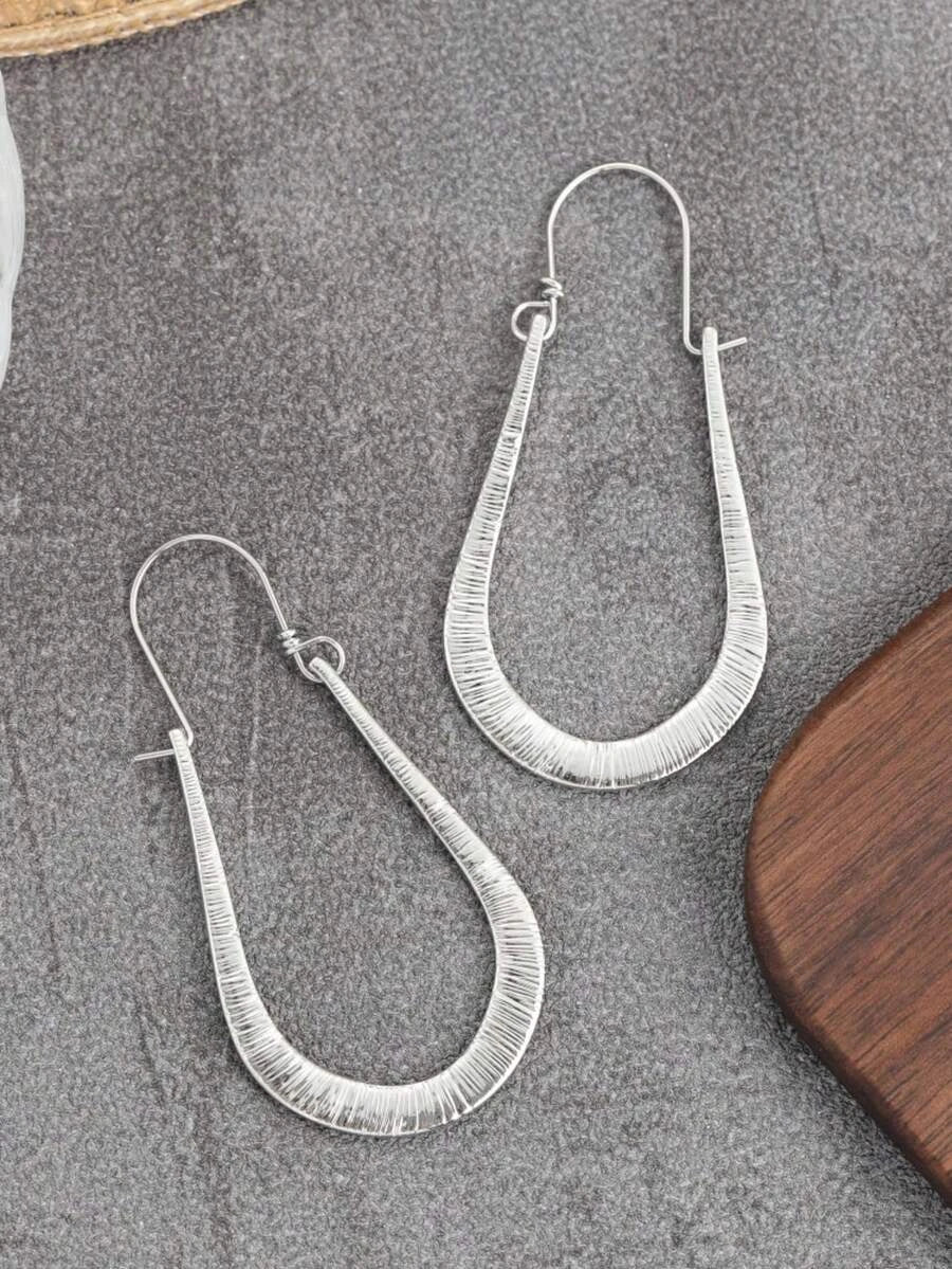 Simple Vintage Silver Earrings