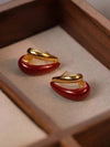 French Vintage Geometric Stud Earrings