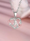 Elegant Gold Initial Heart Necklace