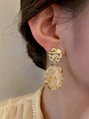 Retro Resin Geometric Earrings