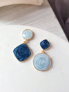 Two Tone Drop Earrings
