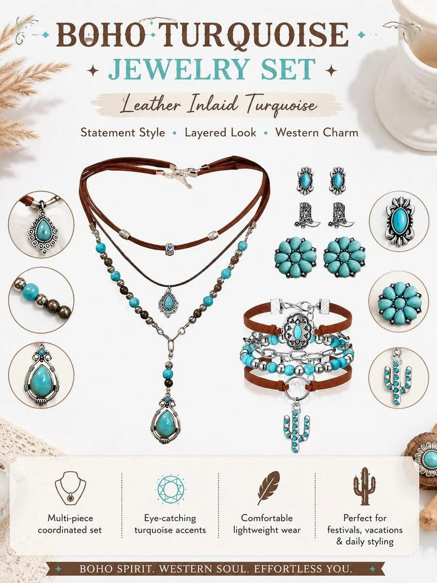 Vintage Bohemian Necklace Set