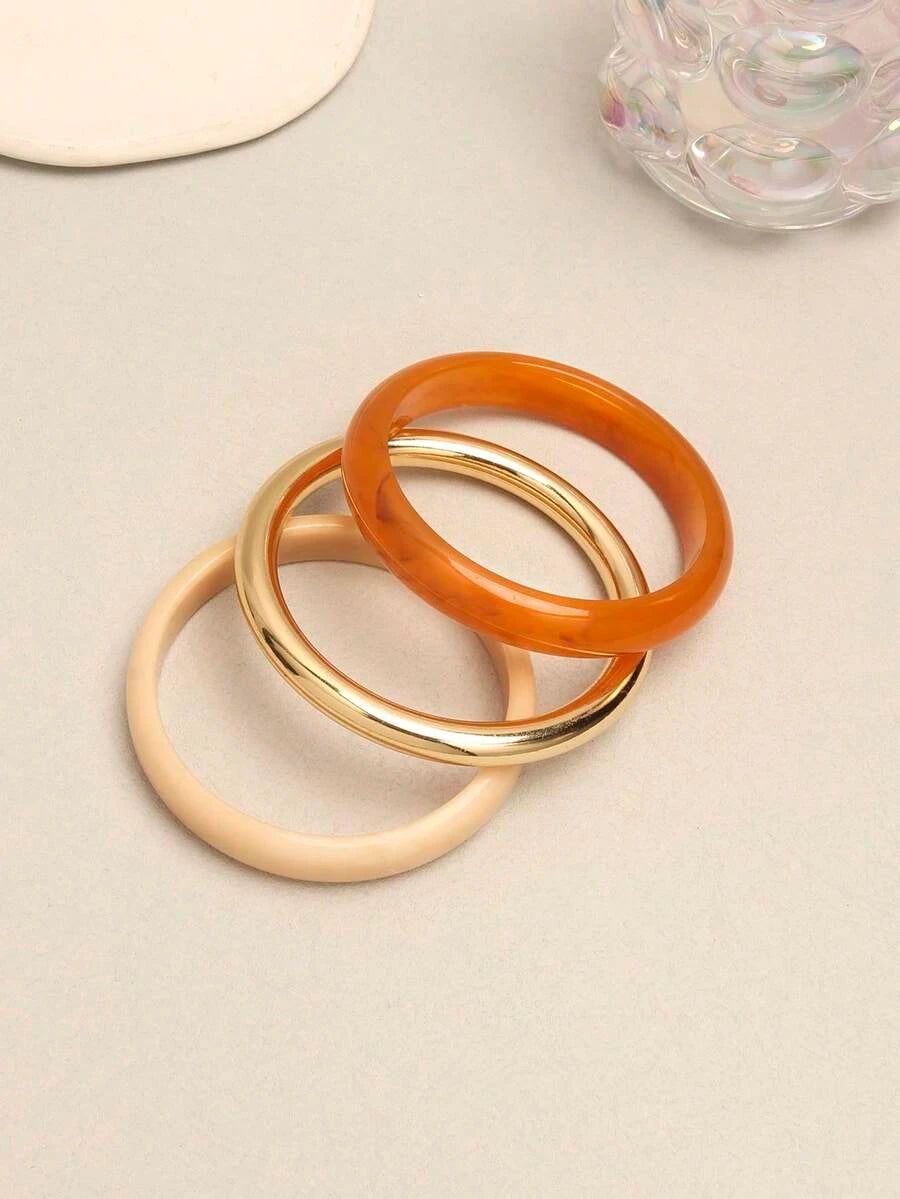 Yellow Round Bracelet Set