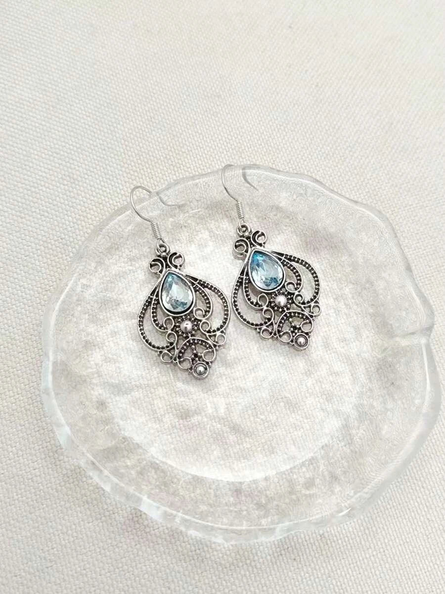 Vintage Bohemian Teardrop Pendant Earrings