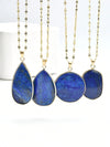 Vintage Lapis Lazuli Teardrop Pendant Necklace