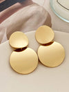 Retro Fashion Metal Round Disc Earrings