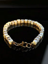 Natural Opal Square Bead Bracelet