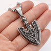 Vintage Spear Shield Pendant Necklace