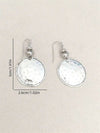 Vintage Hammered Round Pendant Earrings