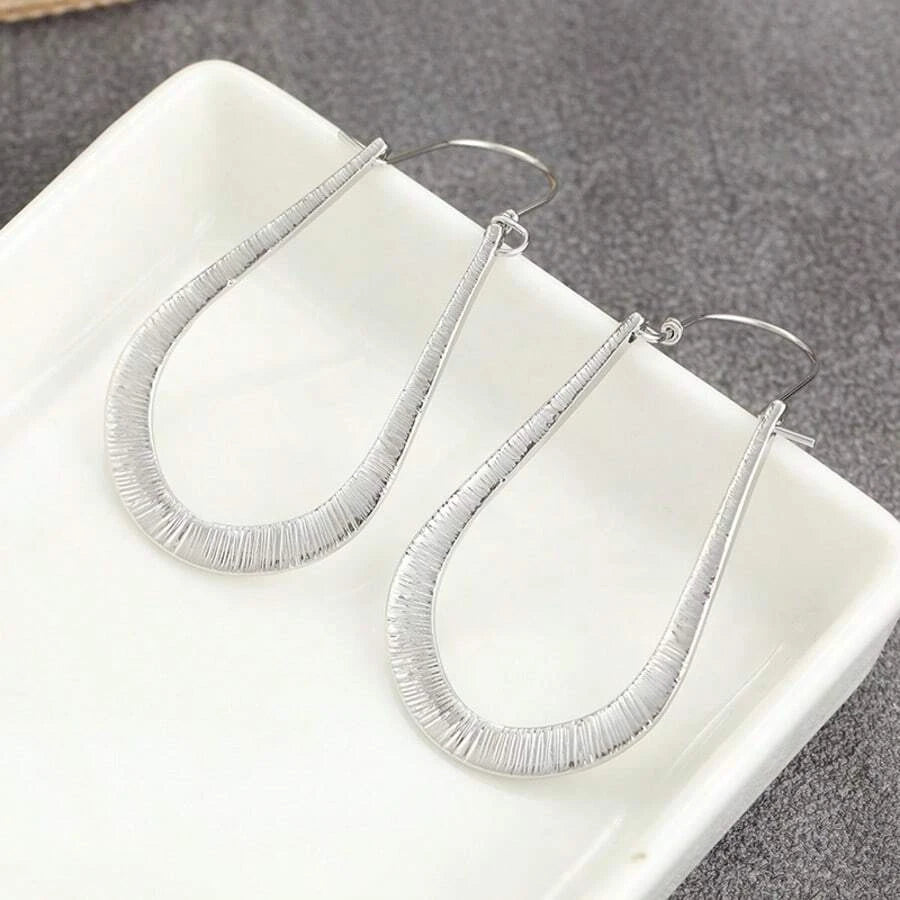 Simple Vintage Silver Earrings