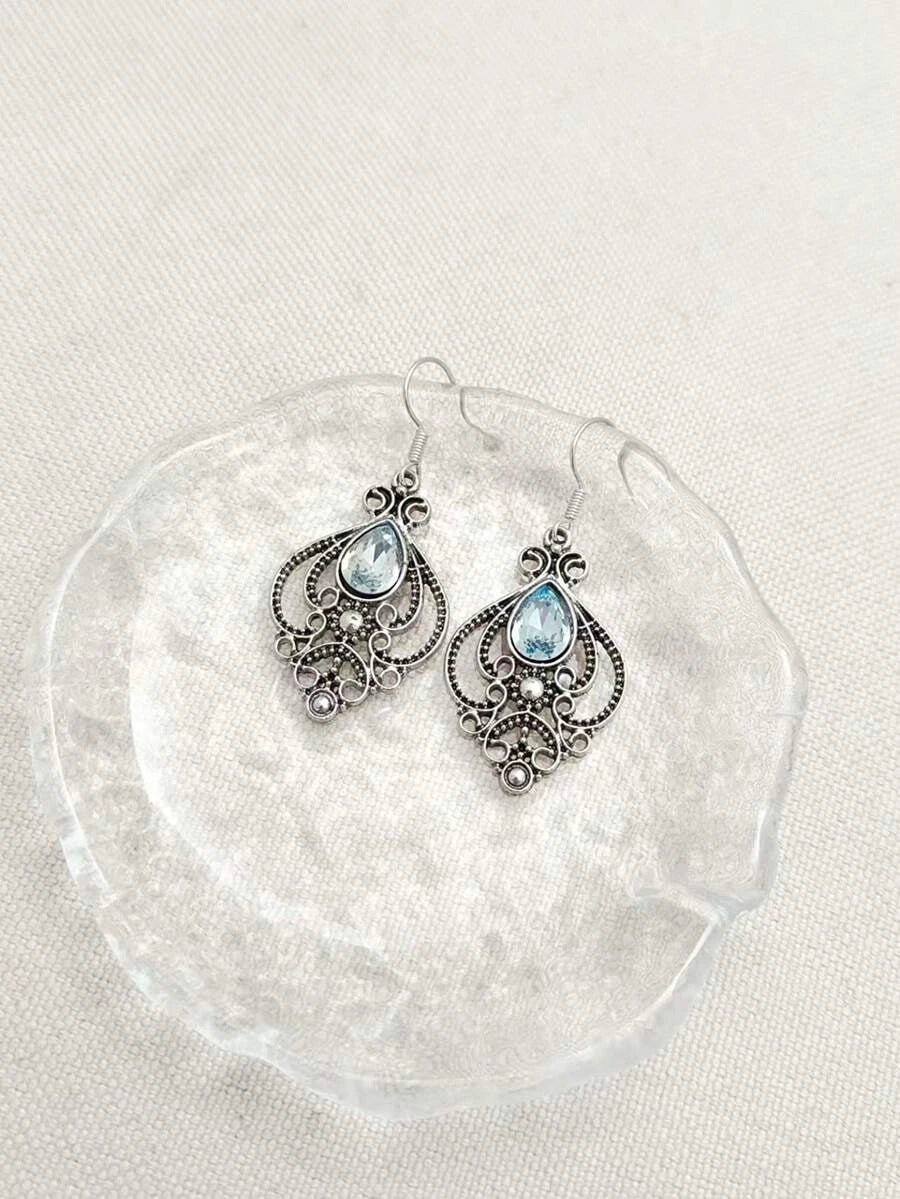 Vintage Bohemian Teardrop Pendant Earrings