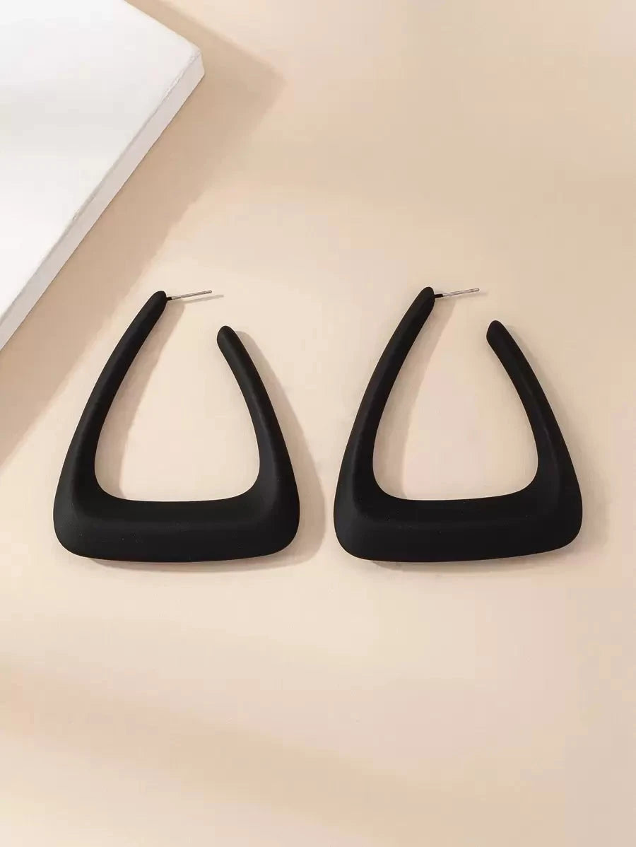 Geometric Design Hoop Earrings