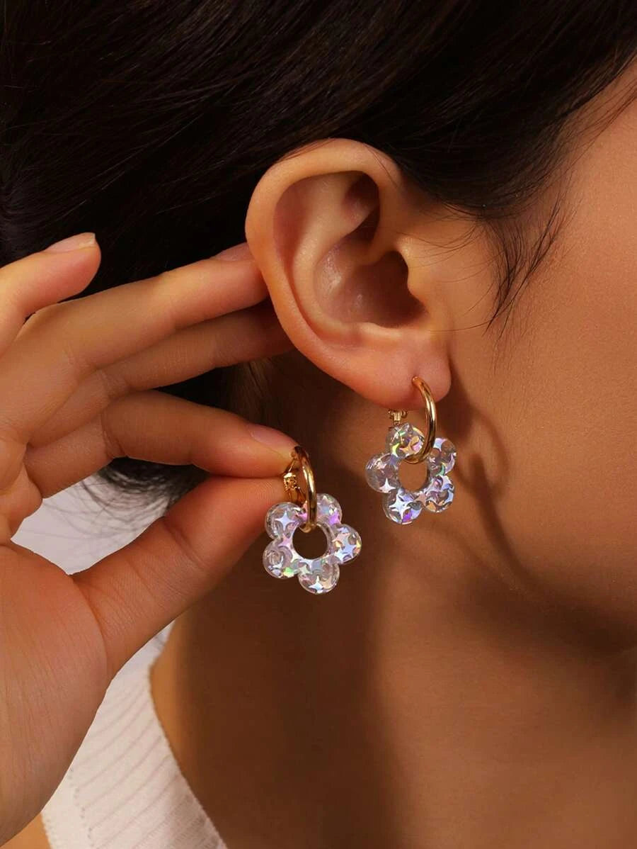 Five Leaf Clover Earring Studs