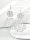 Vintage Hollow Floral Hoop Earrings