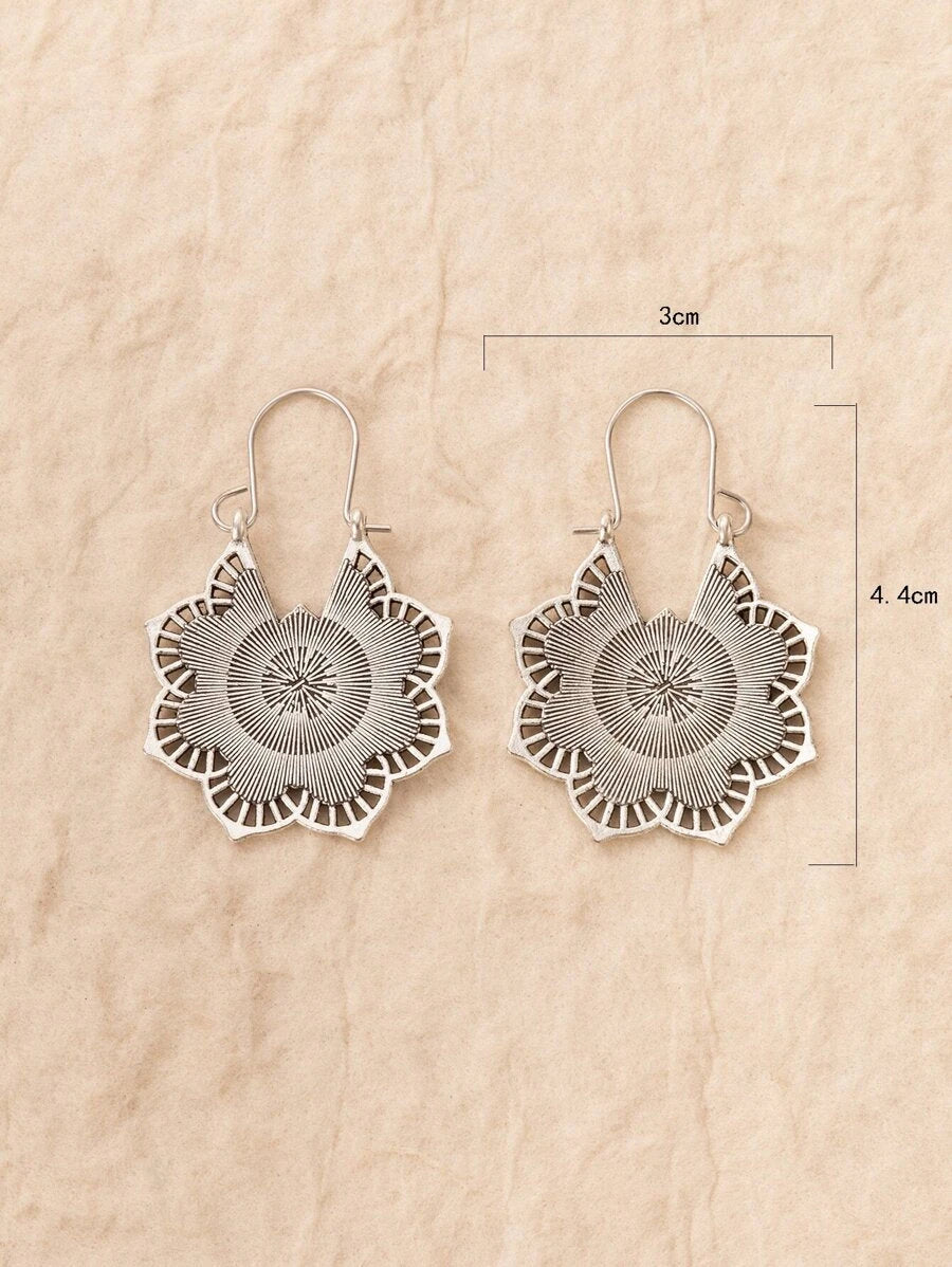 Vintage Style Rose Earrings