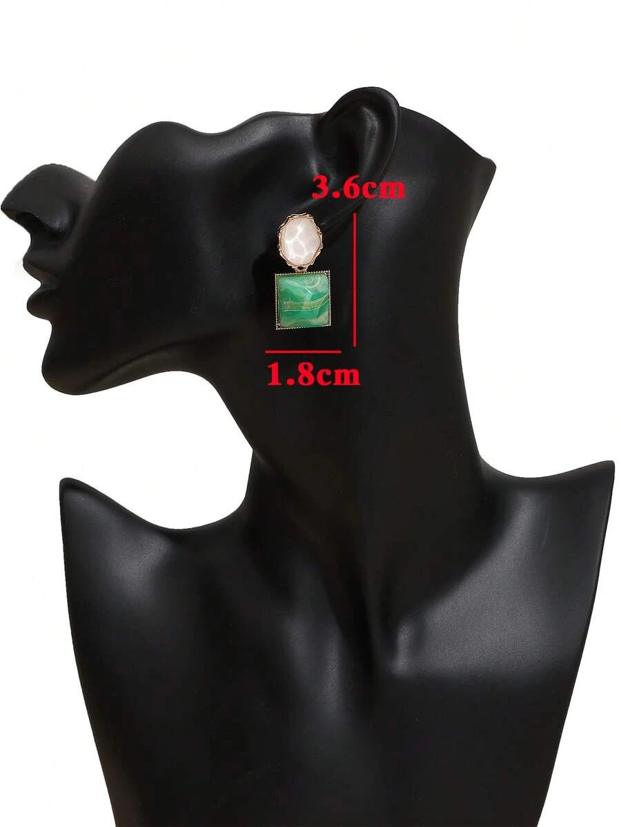 Square Drop Earrings