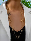 Clover Pendant Long Necklace