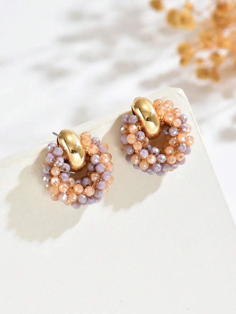 Handmade Bohemian Faux Crystal Earrings