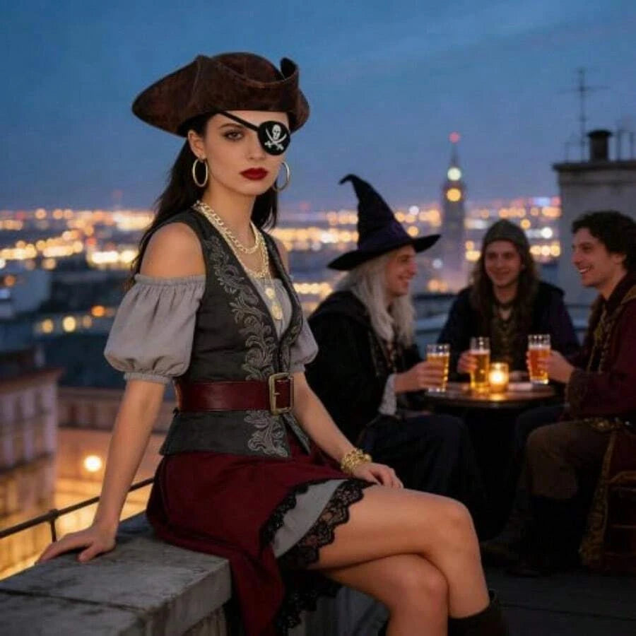 Womens Pirate Hat Set