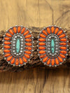 Western Style Turquoise Pendant Earrings
