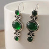Floral Carved Bead Drop Earrings