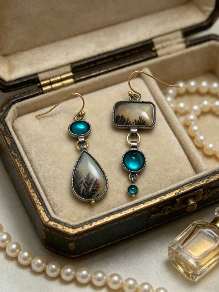 Vintage Bohemian Asymmetric Drop Earrings