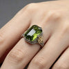 Vintage Green Cubic Zirconia Ring
