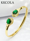 Geometric Green Zirconia Bracelet
