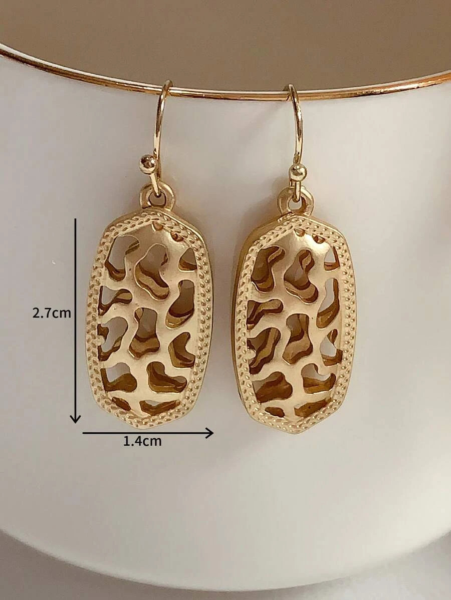 Hollow Out Geometric Drop Earrings