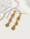 Retro Spiral Swirl Dangle Earrings