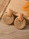 European Boho Rattan Drop Earrings