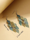 Korean Retro Leaf Tassel Earrings