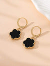 Metal Lucky Clover Pendant Earrings
