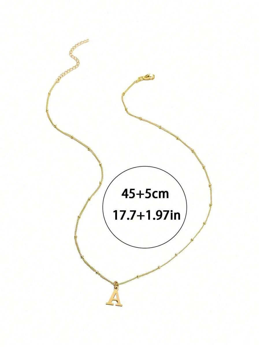 Double Stainless Steel Initial Necklace