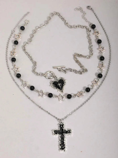 Vintage Gothic Thorn Rose Choker Set