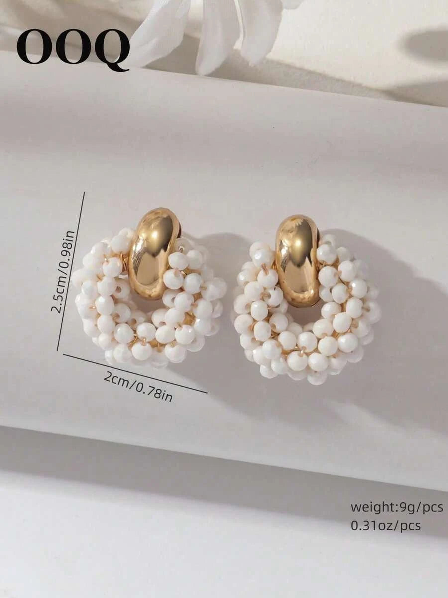 Handmade Bohemian Faux Crystal Earrings