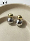 Gold Plated Faux Pearl Stud Earrings