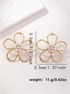 Geometric Faux Pearl Petal Earrings