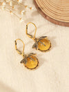 Vintage Dragonfly Crystal Drop Earrings