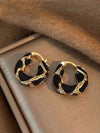 Vintage Resin U-Shaped Earrings