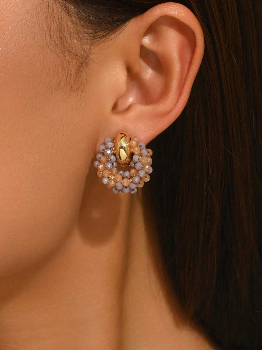 Handmade Bohemian Faux Crystal Earrings