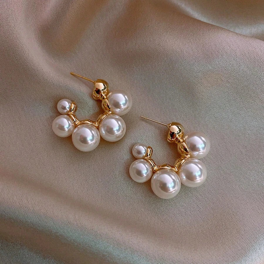 14pcs Luxury Pearl Earrings Set, New Minimalist Unique Design Elegant Earrings For Women, Gift For Her