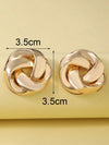 Geometric Old Money Gold Earring Studs