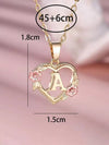 Elegant Gold Initial Heart Necklace