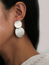 Retro Smooth Metal Circle Earrings